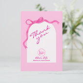 Pink White Wedding Organizer Business Thank you (Stehend Vorderseite)