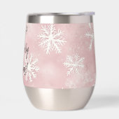 Pink White Winter Snowflakes Christmas (Links)