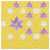 Pink White Yellow Joy Fabric Stoff (Nahaufnahme)