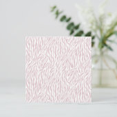 Pink White Zebra Print 16 . Geburtstag Einladung (Stehend Vorderseite)