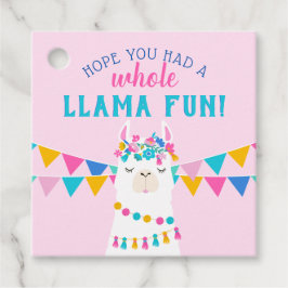 Pink Whole Llama Fun Geburtstagsparty Geschenkanhänger