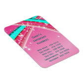 Pink Wichtige Telefonnummern Magnet (Rechte Seite)