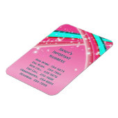 Pink Wichtige Telefonnummern Magnet (Linke Seite)
