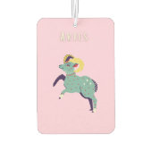 Pink Widder, Sternzeichen, Sternzeichen-Druck Autolufterfrischer (Rückseite)