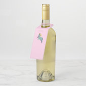 Pink Widder, Sternzeichen, Sternzeichen-Druck Flaschenanhänger (Angewinkelt)