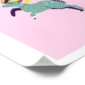 Pink Widder, Sternzeichen, Sternzeichen-Druck Poster (Ecke)