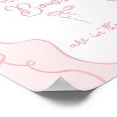 Pink Wie viele Bows sind in der Babydusche Poster (Ecke)