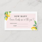 Pink Wie viele Lemonsköpfe Umschließkarte Begleitkarte (Vorderseite)