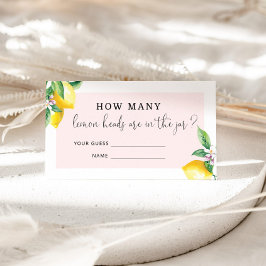 Pink Wie viele Lemonsköpfe Umschließkarte Begleitkarte