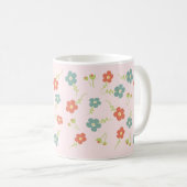 Pink-Wiese-Tasse Kaffeetasse (VorderseiteRechts)