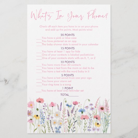 Pink-Wiese-Wildblumen Was ist in deinem Handyspiel (Vorderseite)