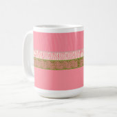 Pink Wild Animal Fur Print Kaffeetasse (Vorderseite Links)