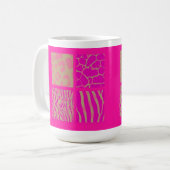 Pink Wild Animal Fur Print Kaffeetasse (Vorderseite Links)
