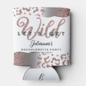 Pink - Wild Animal Print Bachelorette Bach Dosenkühler (Rückseite)