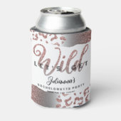 Pink - Wild Animal Print Bachelorette Bach Dosenkühler (Kanne Rückseite)