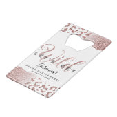 Pink - Wild Animal Print Bachelorette Bach Geldbeutel Flaschenöffner (Vorderseite Schrägansicht)