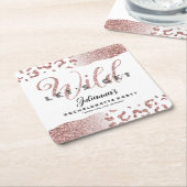 Pink - Wild Animal Print Bachelorette Bach Rechteckiger Pappuntersetzer (angewinkelt)