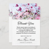 Pink Wild Blume Field Danke Beileid (Vorne/Hinten)