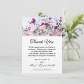 Pink Wild Blume Field Danke Beileid (Stehend Vorderseite)