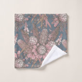 Pink Wild Bush Blume Bouquet Neck Tie Badhandtuch Set (Waschlappen)