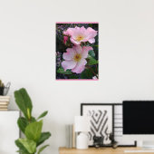 Pink Wild Rose Art Florenz Blume Foto Poster (Heimbüro)