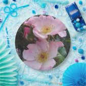Pink Wild Rose Blume Muster Party Plättchen Pappteller (Party)