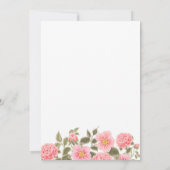 PINK WILD ROSE BOUQUET 60. DIAMOND JAHRESTAG EINLADUNG (Rückseite)