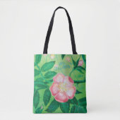 Pink Wild Rose Illustration Tasche (Vorderseite)