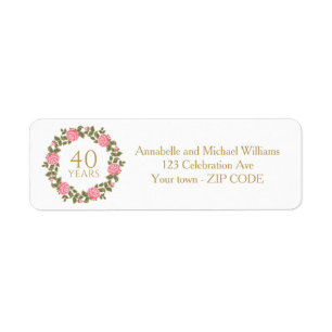 PINK WILD ROSE WREATH 40. Wedding-Adresse