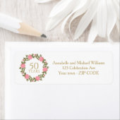 PINK WILD ROSE WREATH 50. Wedding-Adresse (Insitu)