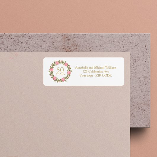 PINK WILD ROSE WREATH 50. Wedding-Adresse