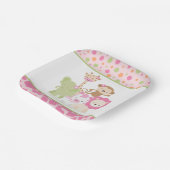 Pink Wild Safari Jungle Animals Party Paper Plate Pappteller (Gewinkelt)