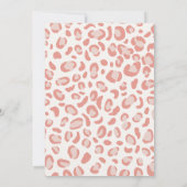 Pink Wild Safari Tiere Geburtstagsparty Dankeskarte (Rückseite)