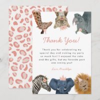 Pink Wild Safari Tiere Geburtstagsparty