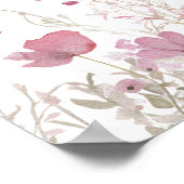 Pink Wildblume Baby in Blütensitzkarte Poster (Ecke)