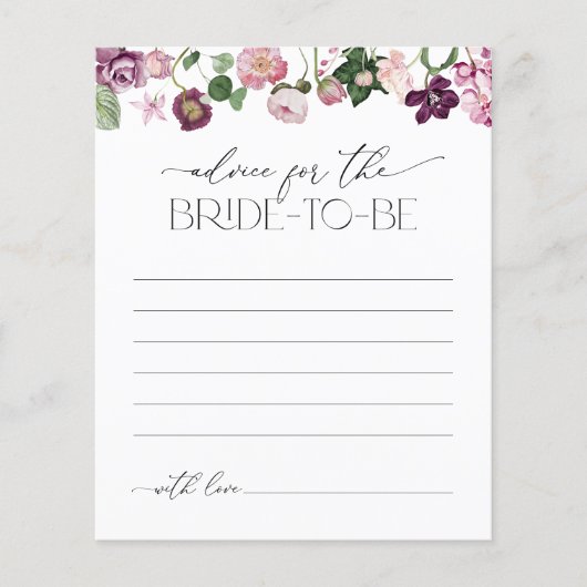 Pink Wildblume Beratung für Bride Brautparty (Vorderseite)