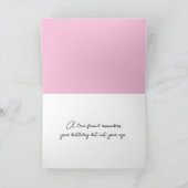 Pink Wildblume Daisies Birthday Karte (Innenseite)