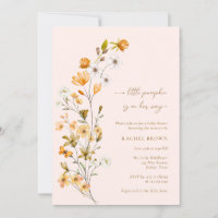 Pink Wildblume Ein kleines Puppen Girl Babydusche