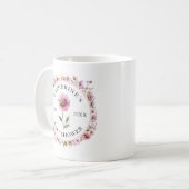 Pink Wildblume Kinderdusche Kaffeemaschine Tasse - (Vorderseite Links)