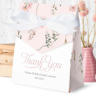 Pink Wildblume Muster elegant Baby Girl Dusche Geschenkschachtel