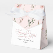 Pink Wildblume Muster elegant Baby Girl Dusche Geschenkschachtel (Vorderseite)