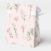 Pink Wildblume Muster elegant Baby Girl Dusche Geschenkschachtel (Rückseite)