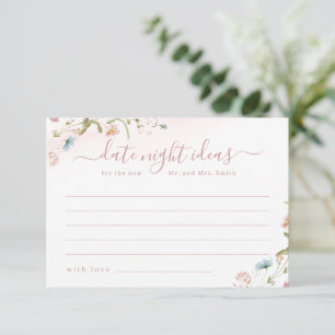 Pink Wildblume Rustic Boho datiert Night Ideenspie Dankeskarte