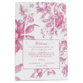 Pink Wildblume Tea Wedding Gästebuch Mittlere Geschenktüte (Vorderseite)