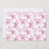 Pink Wildblume Tee Brautparty Danke Karte (Rückseite)