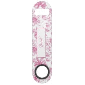 Pink Wildblume Tee Brautparty Vielen Dank Speed Flaschenöffner (Rückseite)