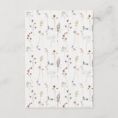 Pink Wildblume Wappen Beratung für Mama Babydusche Begleitkarte (Rückseite)