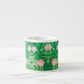 Pink Wilde Rose blüht in einem Geheimgarten Espressotasse (Vorderseite)