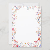 Pink Wildflower Baby in Bloom Baby Shower Einladung (Rückseite)