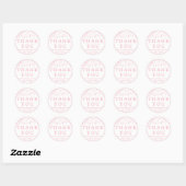 Pink Wildflower Baby Shower Thank You Stickers (Blatt)